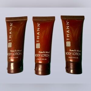 Lot of 3 THANN Aromatic Wood Body
Lotion Travel Size 0.75 oz